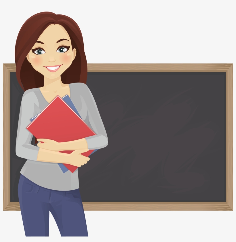 Student Teacher Blackboard Education - Primary School Teacher Cartoon, transparent png #161540