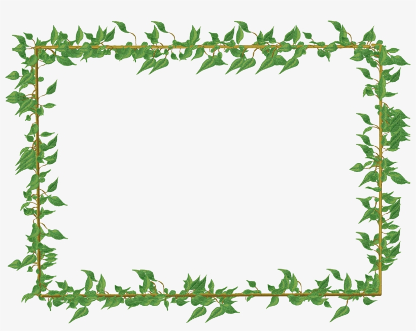Green Floral Border Png Picture - Ivy Frame, transparent png #161982