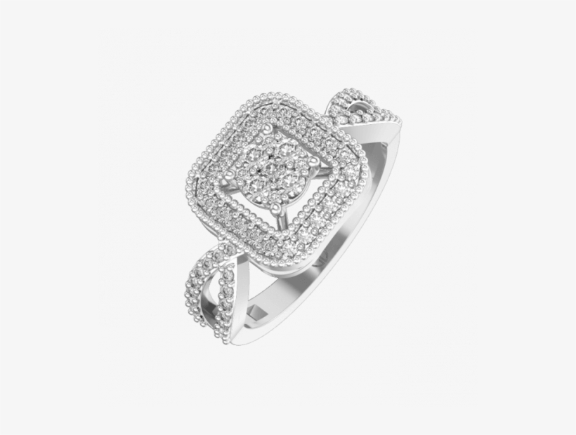 Imperial Crisscross Diamond Ring In White Gold For - Engagement Ring, transparent png #162172