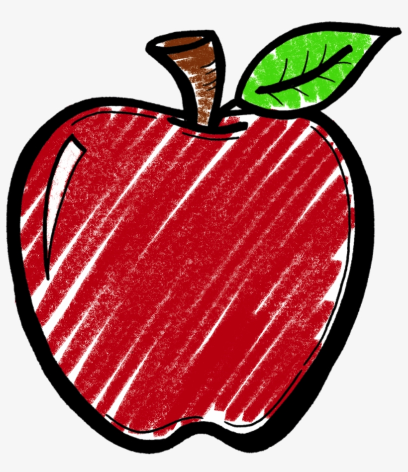Apple Clipart Chalkboard - Chalk Apple Png, transparent png #162358