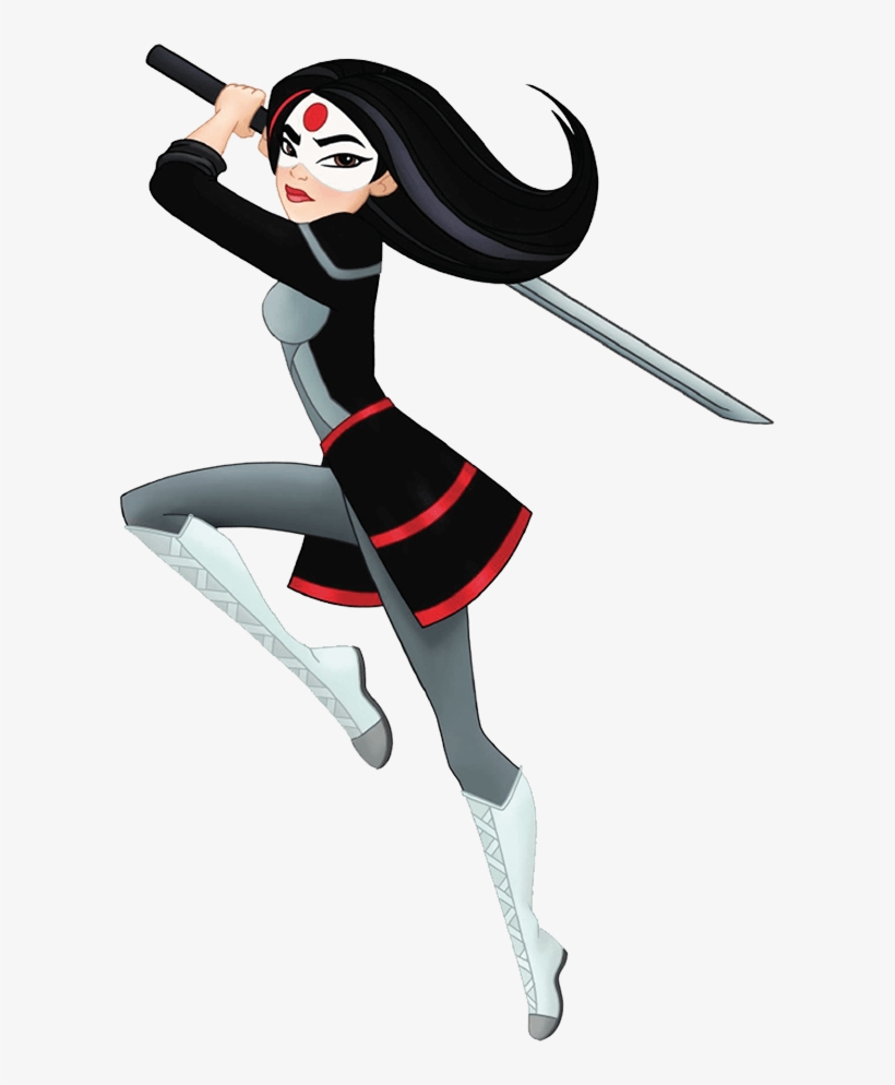 Dc Super Hero Girls Katana Attacking - Super Hero Girl Katana, transparent png #162436