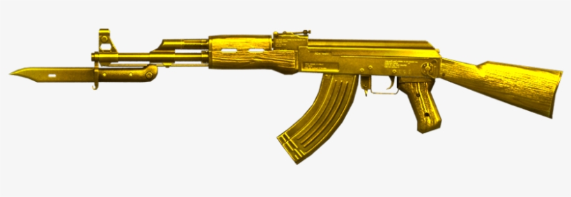 Ak47 Ultimate Gold - Ak 47 Assault Rifle, transparent png #162690