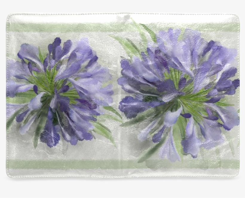 Purple Flower Custom Notebook A5 - Blue Purple Flowers Backpack By Ivaw, transparent png #162864