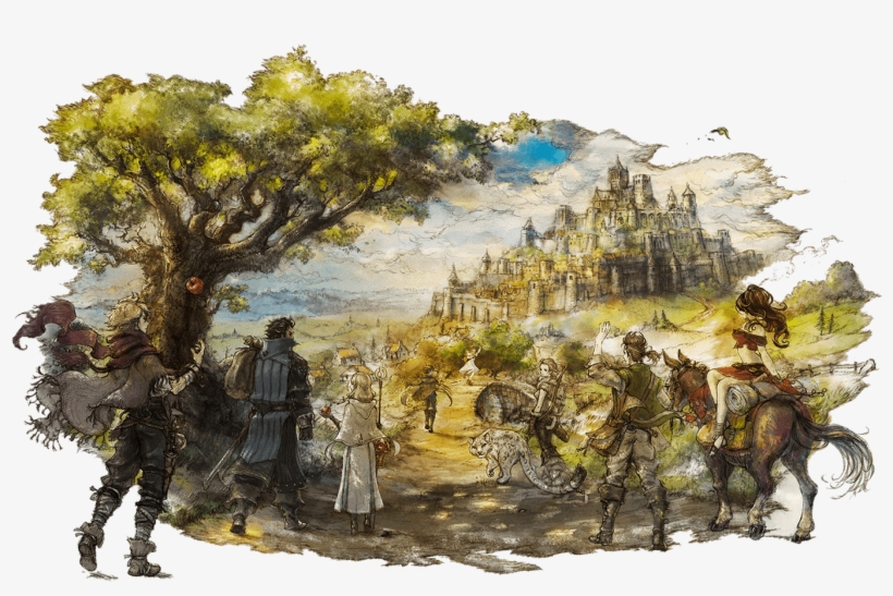 Octopath Traveler - Octopath Traveler Official Art, transparent png #163182