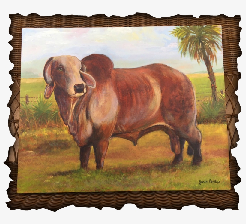 Brahman Bull By Jerri Phillips On Exhibit At The Manatee - Michael Godard, transparent png #163366