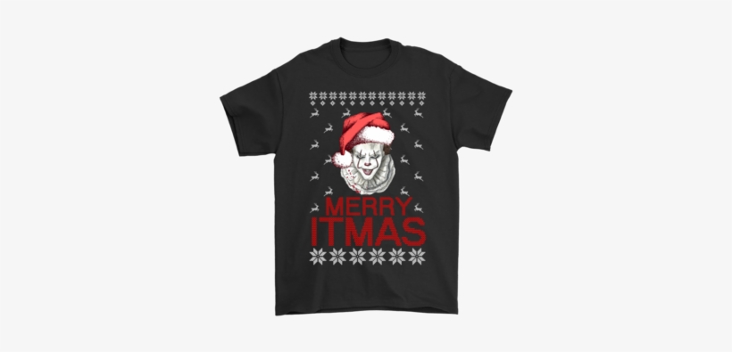 It Pennywise Stephen King Merry Itmas Christmas Shirts - Shirt, transparent png #163511