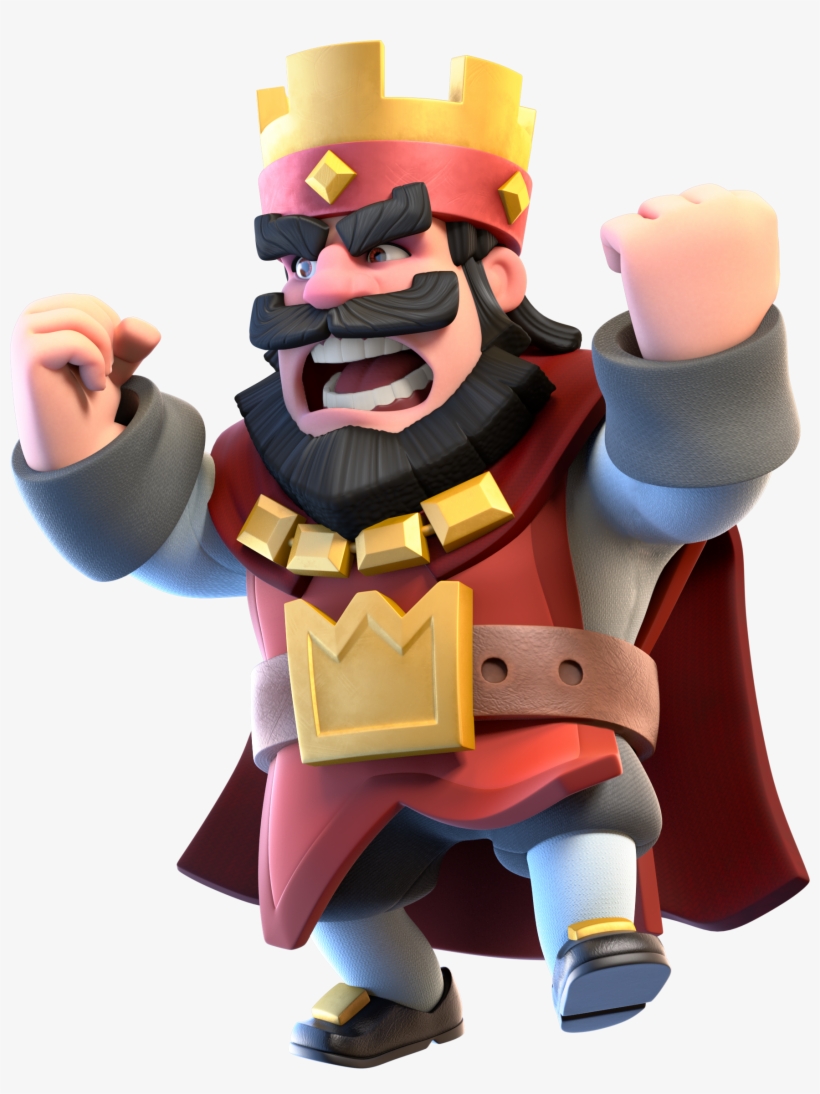 Red King Angry - Red King Clash Royale, transparent png #163725