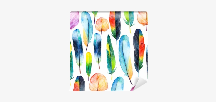 Watercolor Feathers Set - Art Print: Katerinas's Watercolor Feathers Set. Hand, transparent png #164075