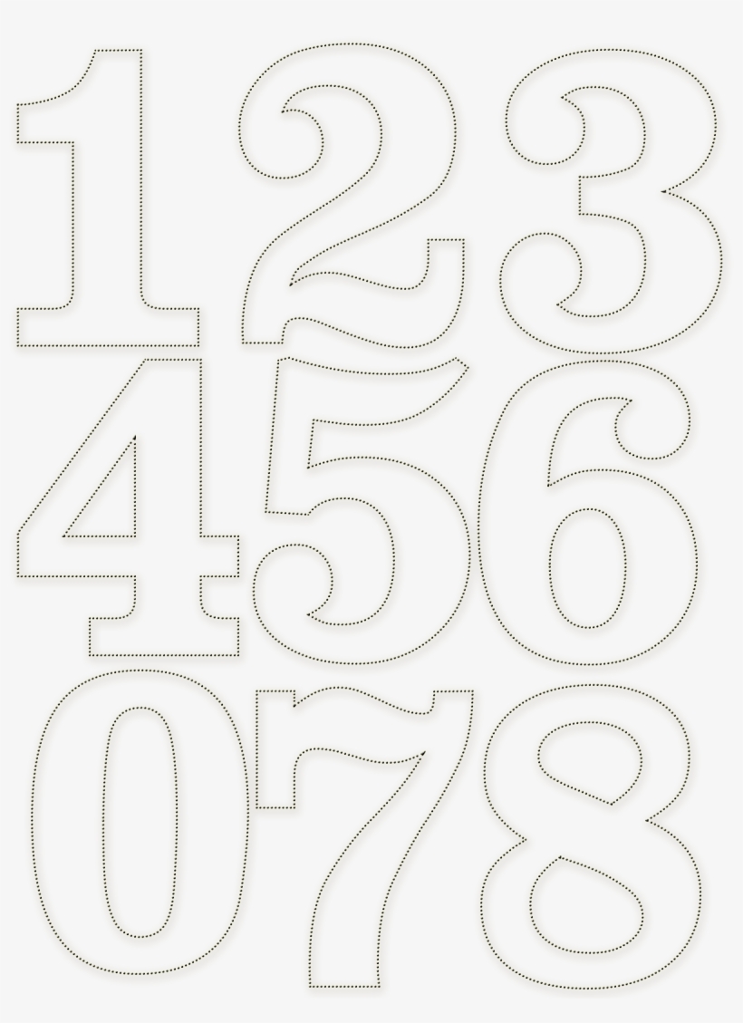 Dotted Numbers Download - Line Art, transparent png #164195