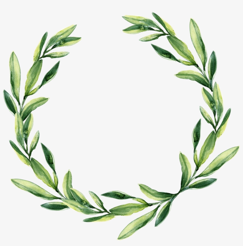 Wreath Wedding Painting Calligraphy Gift Green Leaf, transparent png #164364