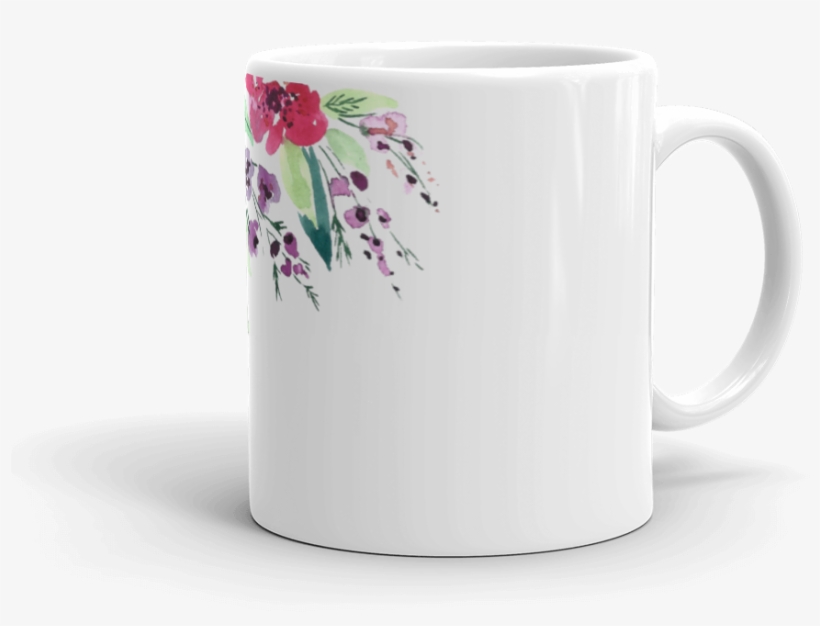 Watercolor Floral Mug - Mug, transparent png #164498