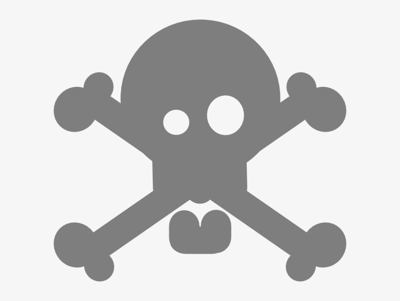 How To Set Use Gray Skull And Crossbones Clipart, transparent png #164665