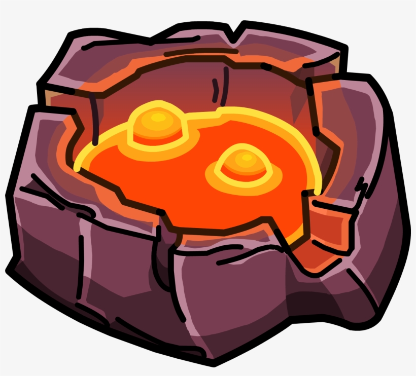 Lava Puddle - Club Penguin Lava, transparent png #165205