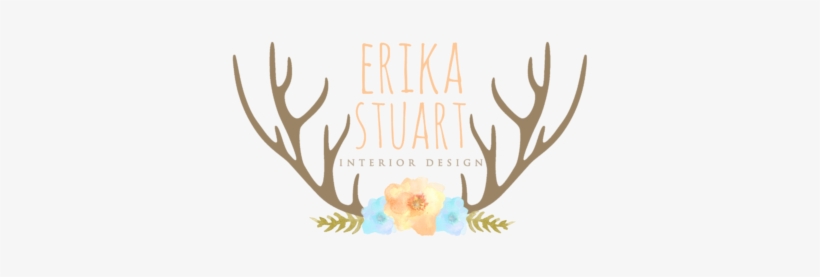 Premade Logo Watercolor Antlers And Floral - Deer Christmas Decoration Removable Wall Stickers, transparent png #165418