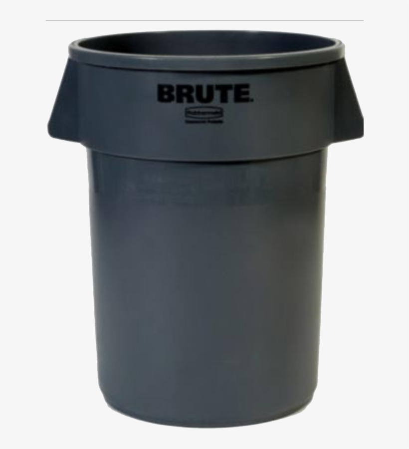 Trash Can Png - Rubbermaid 44 Gallon Gray Brute (2643), transparent png #165581