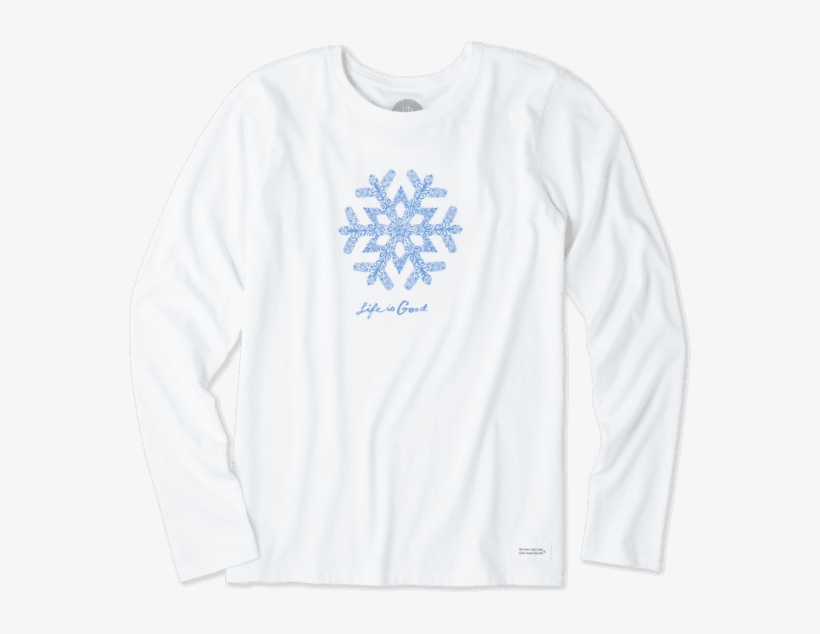 Women's Primal Snowflake Long Sleeve Crusher - Imagine Dragons Triangle Logo White Long Sleeve T Shirt, transparent png #166023