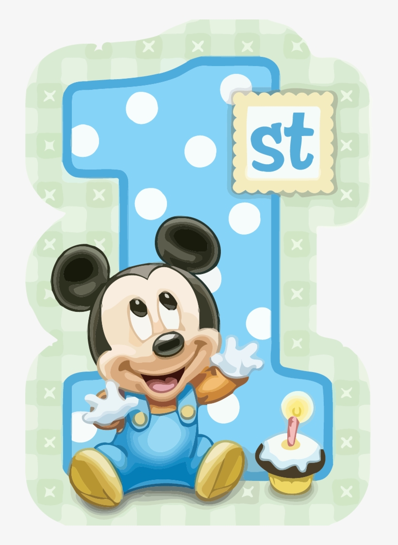 Mickey Mouse 1st Birthday Clipart Png - 1st Birthday Mickey Mouse, transparent png #166189