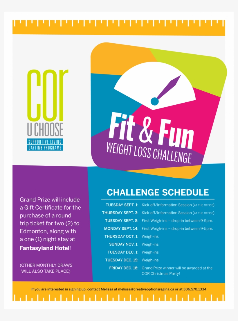 Cor Fit Fun Challenge 791×1024 - Weight Loss Challenge Prize, transparent png #166279