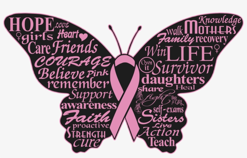 Download Butterfly Svg Cancer Ribbon - Breast Cancer Logo Butterfly ...