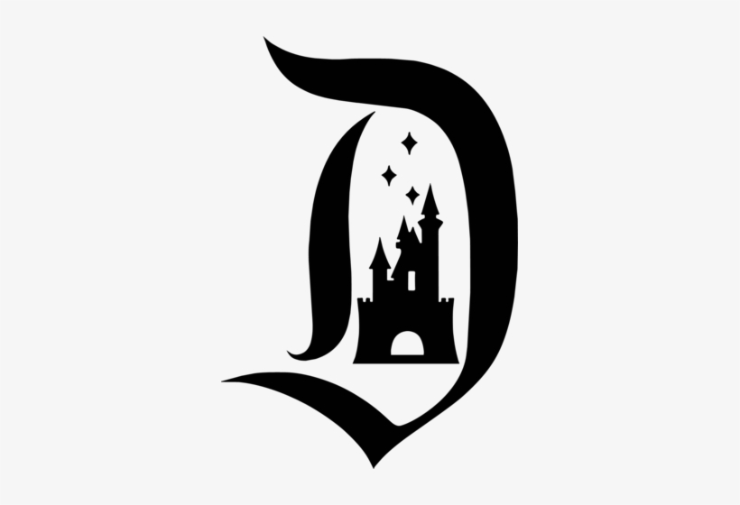 Disneyland Logo Vinyl Decal - Disney D With Castle, transparent png #166450