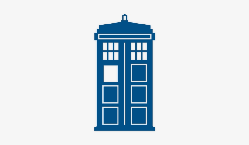 Tardis Front 200 Listing - Doctor Who Tardis Black And White, transparent png #166496