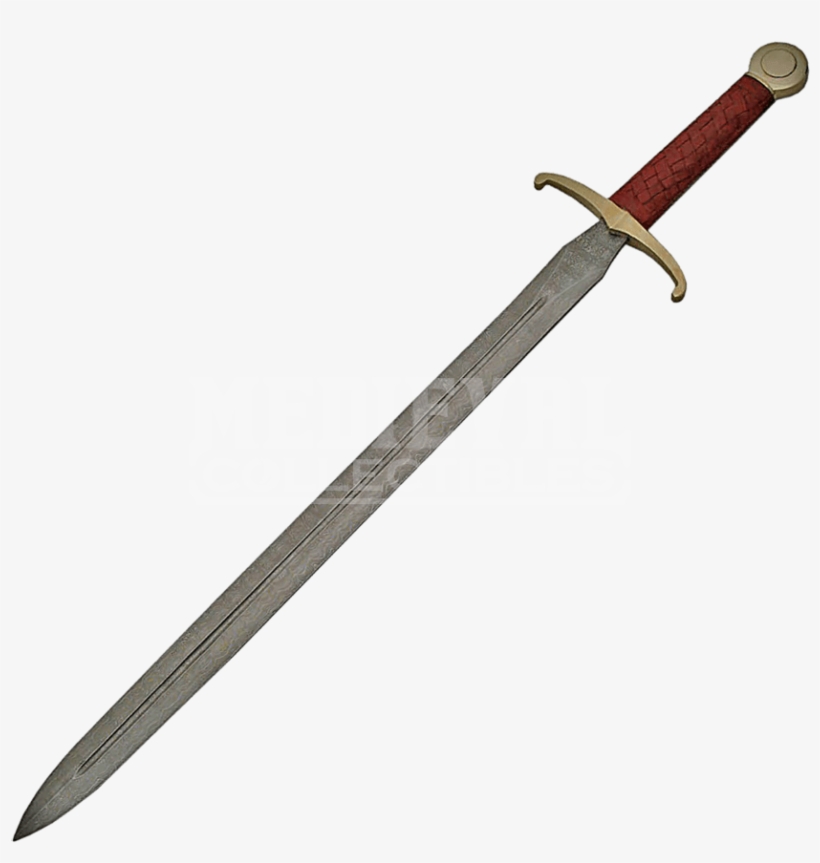 Damascus Excalibur Sword Steel - Foam Sword, transparent png #166712