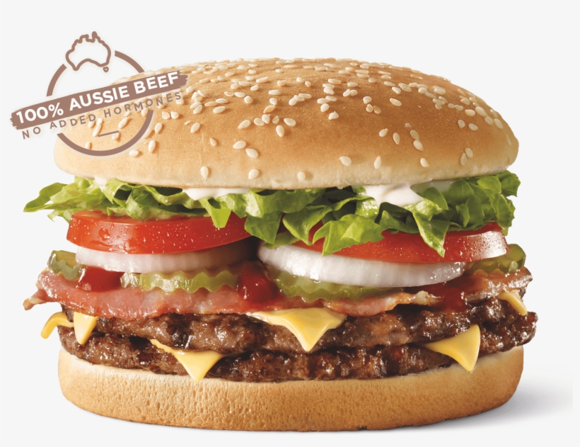 Picture Transparent Library Hamburger Transparent Ultimate - Hungry Jacks Ultimate Double Whopper, transparent png #166825