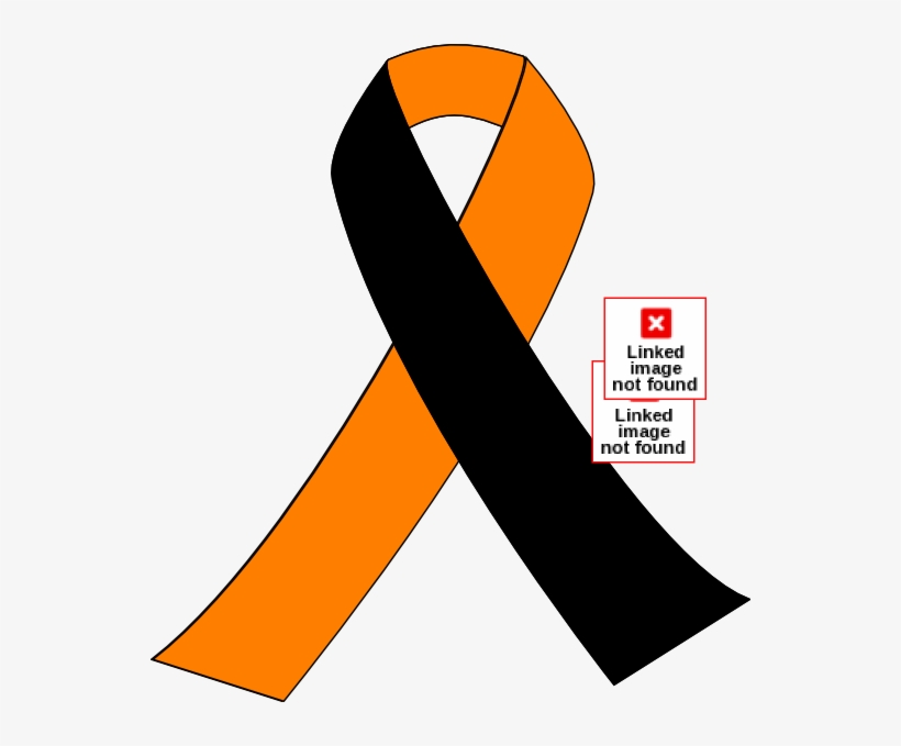 How To Set Use Black And Orange Ribbon Svg Vector, transparent png #166982