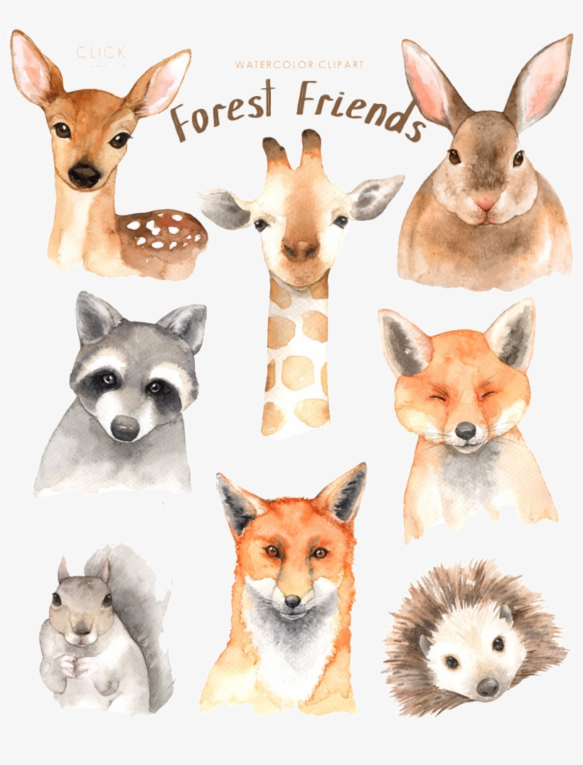 Watercolor Animal Material - Deer Pendant, Fawn Glass Necklace, Deer And Flowers, transparent png #167070