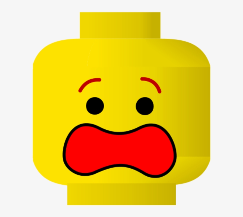 Lego Clipart Emoji - Scared Face Clip Art, transparent png #167114