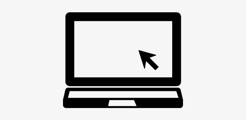 Laptop With Mouse Cursor Vector - Free Laptop Icon Vector, transparent png #167517