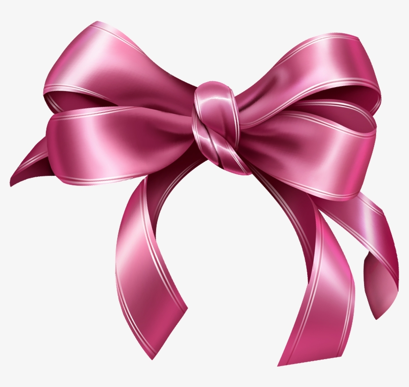 Pink Ribbon Bow Png - Pink Bow Png, transparent png #167541