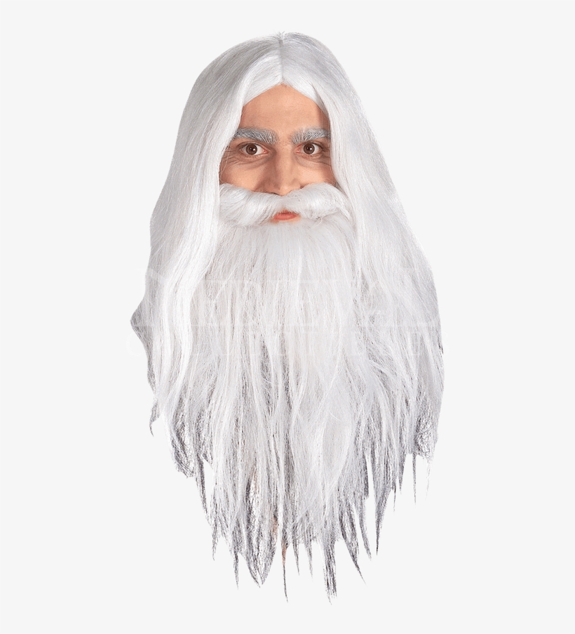 Childs Lotr Gandalf Wig And Beard Set - Children's Lord Of The Rings Gandalf Beard, transparent png #167758