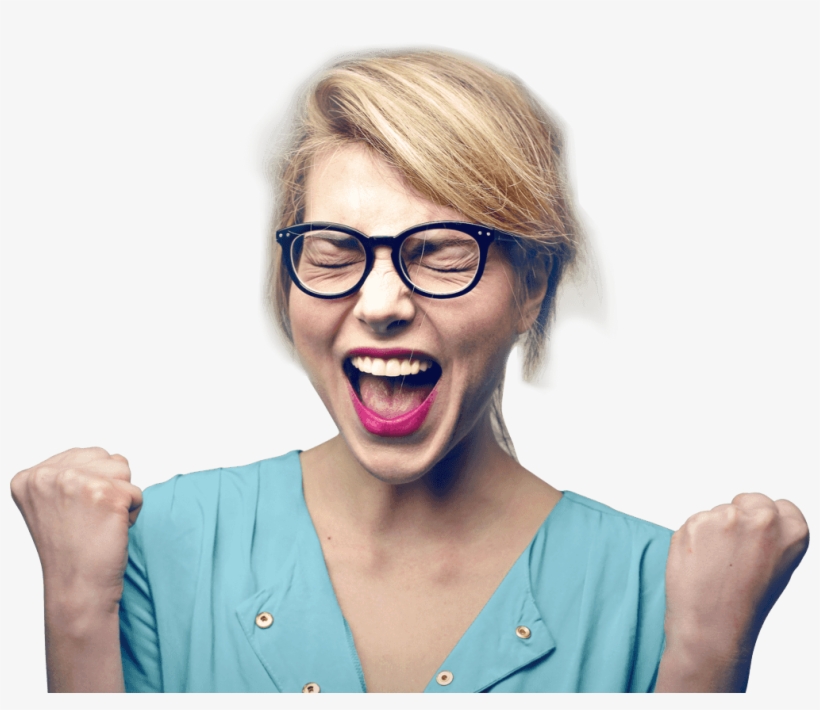 Happy Woman Shouting Transparent Png - Happy Woman Wallpaper Free - Free  Transparent PNG Download - PNGkey