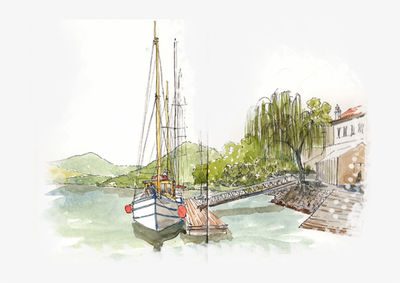 Beaches Or Little Harbours Like Zambujeira, Azenha - Painting, transparent png #167848