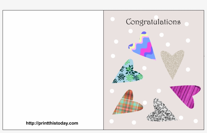 Free Printable Wedding Congratulations Cards - Templates Of Congratulations Wedding Cards, transparent png #168497