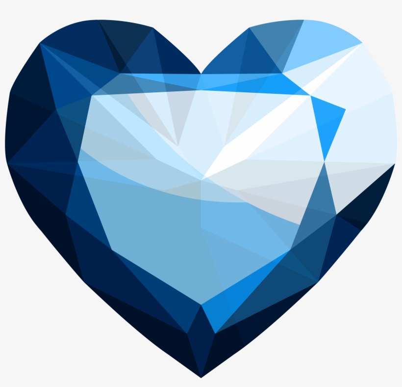 Sapphire Png - Blue Diamond Heart Png, transparent png #168633