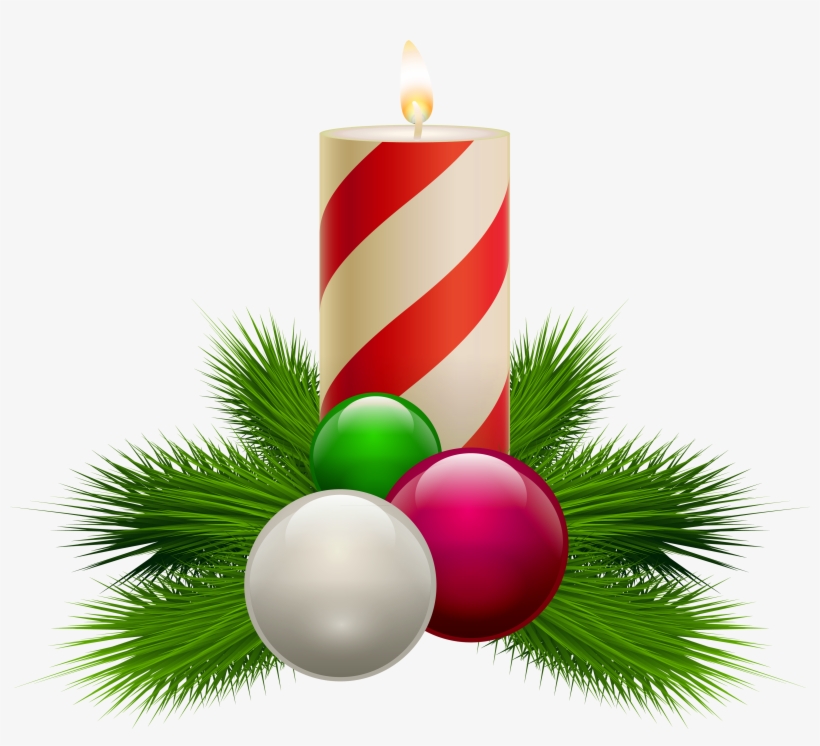 Transparent Christmas White Candle Png D - Christmas Day, transparent png #168701