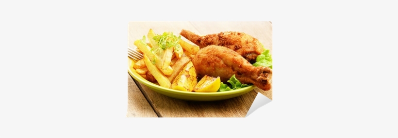 Fried Drumsticks With French Fries Wall Mural • Pixers® - Alimentos Fritos, transparent png #169034