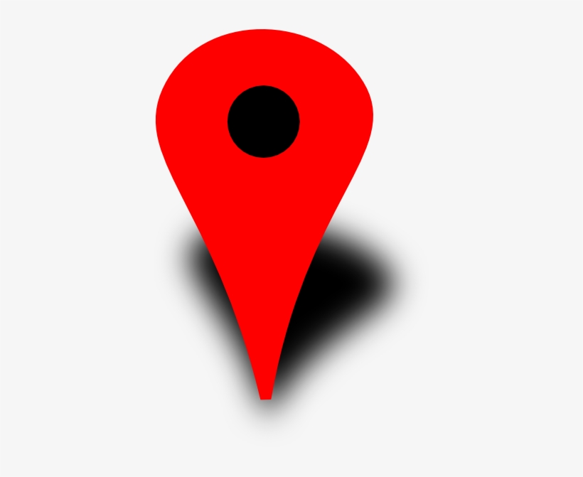 Red Map Pin With Black Dot Clip Art - Google Maps Red Dot, transparent png #169353