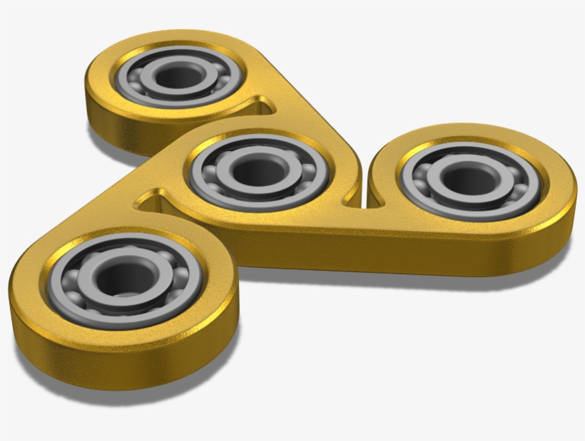 Golden Fidget Spinner - Golden Fidget Spinner Png, transparent png #169627