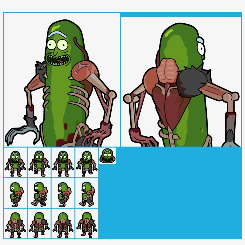 Click For Full Sized Image Rat Suit Pickle Rick - Pocket Mortys Pickle Rick, transparent png #169653