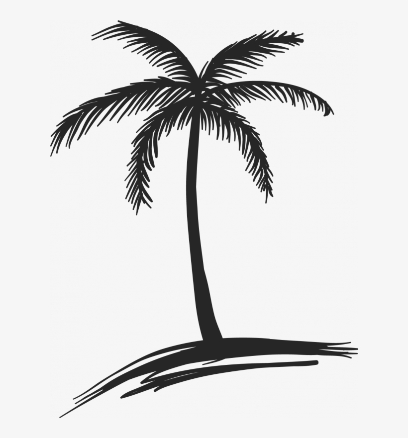 Drawing Coconut Arecaceae Tree Watercolor Painting - Beach Palm Trees Drawings, transparent png #169731