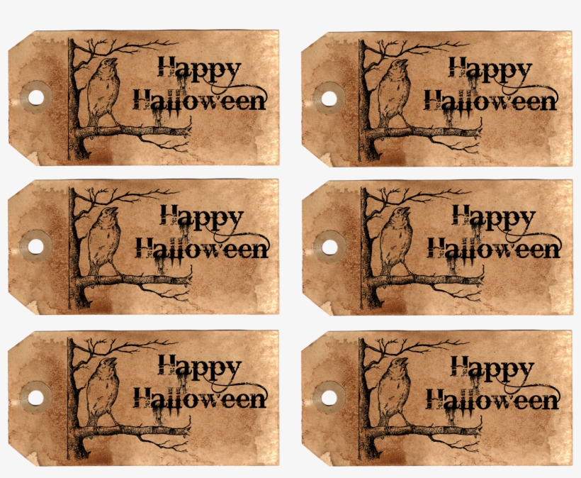 Halloween Gift Tags Collage Sheet - Stampendous Cling Rubber Stamp, Halloween Wish, transparent png #1600312