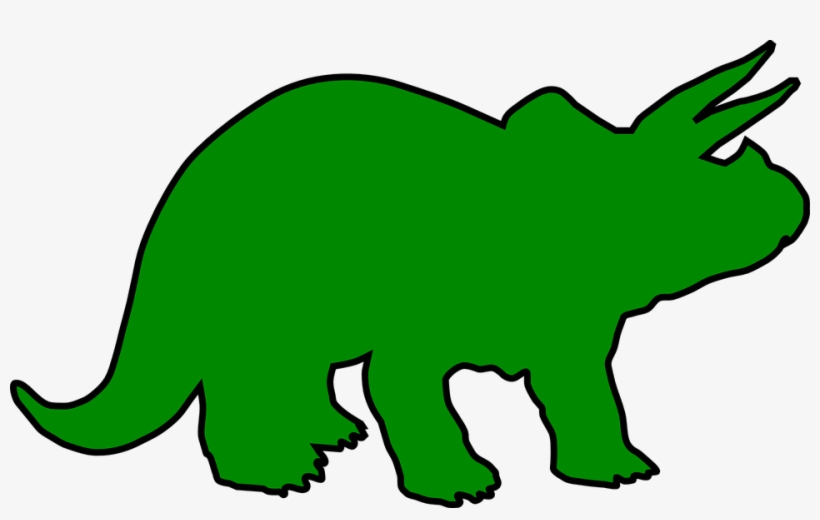 Dinosaur Triceratops Dino - Green Triceratops Clipart, transparent png #1601293