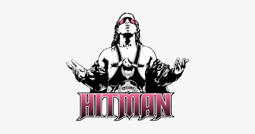 Bret Hart Wwe Wrestler Wallpapers - Bret The Hitman Hart Logo, transparent png #1601354