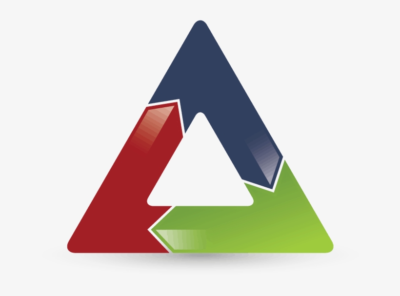Red, Blue, And Green Triangle Symbol From Cw Suter - Red, transparent png #1601522