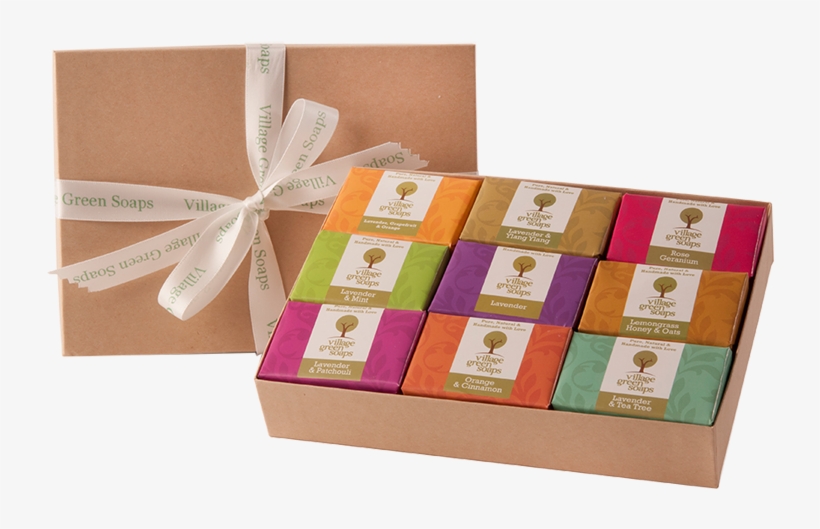 Large Gift Box - Village Green Soaps Luxury Handmade Soap Selection, transparent png #1601653
