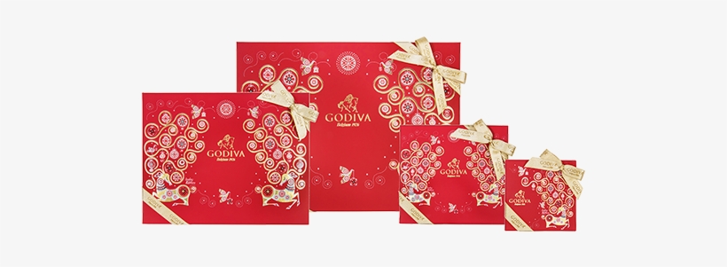 2017 Holiday Assorted Chocolate Gift Box - Godiva 20 Assorted Christmas Chocolates, 245g, transparent png #1601768