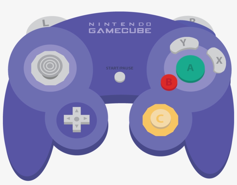 Gamecube Controller Buttons Png Clip Art Library Stock - Nintendo Gamecube Controller Png, transparent png #1602651